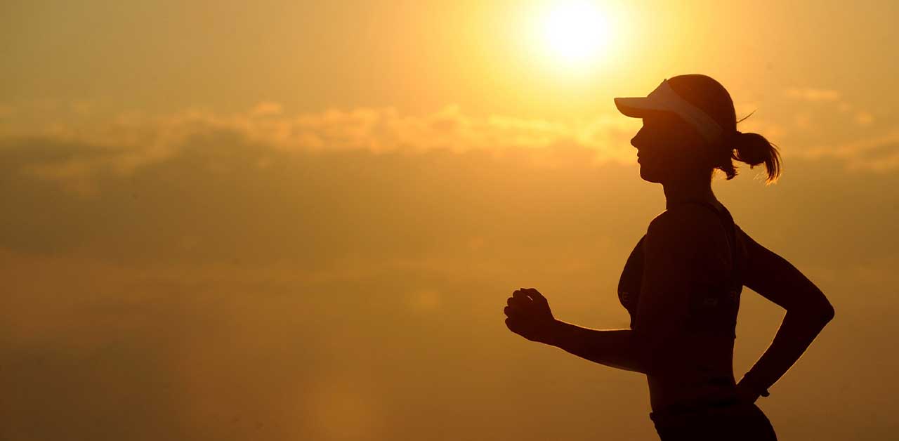 Woman running in the morning