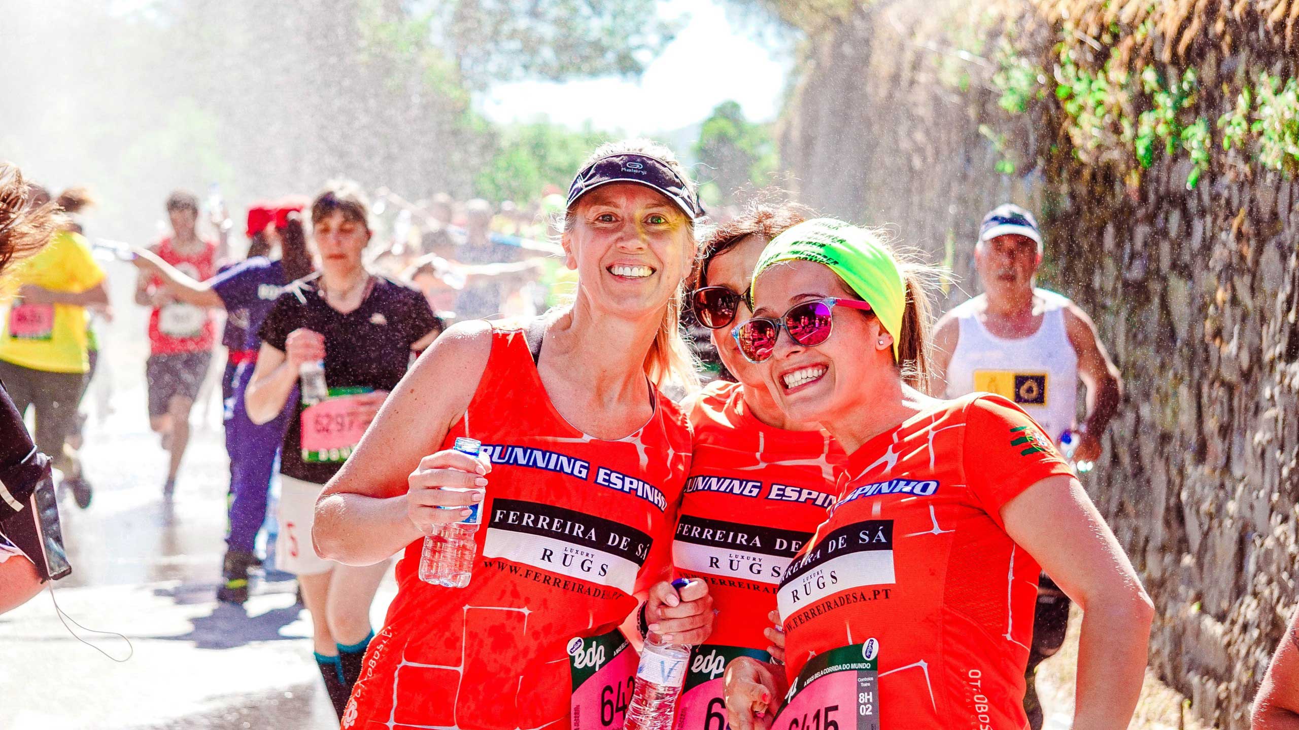 Group of three women in a running race