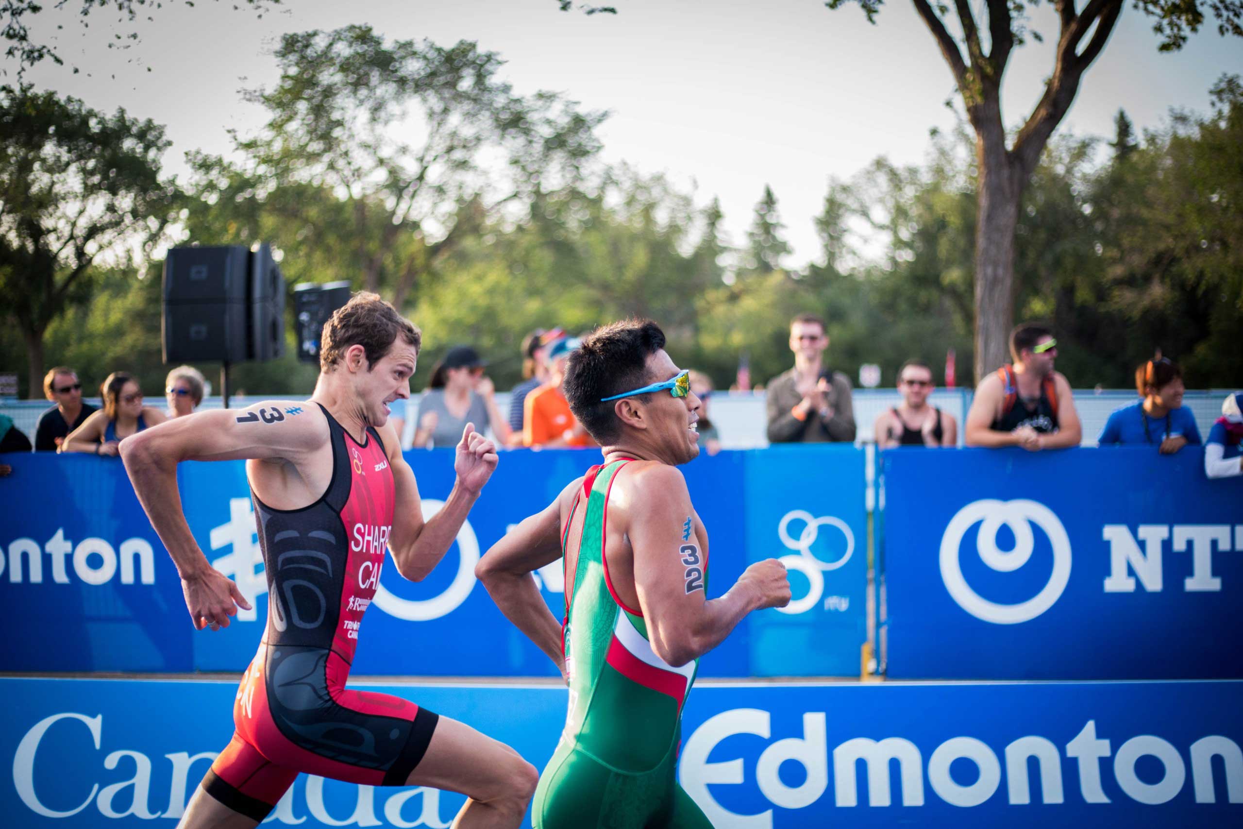 Two men running in a race