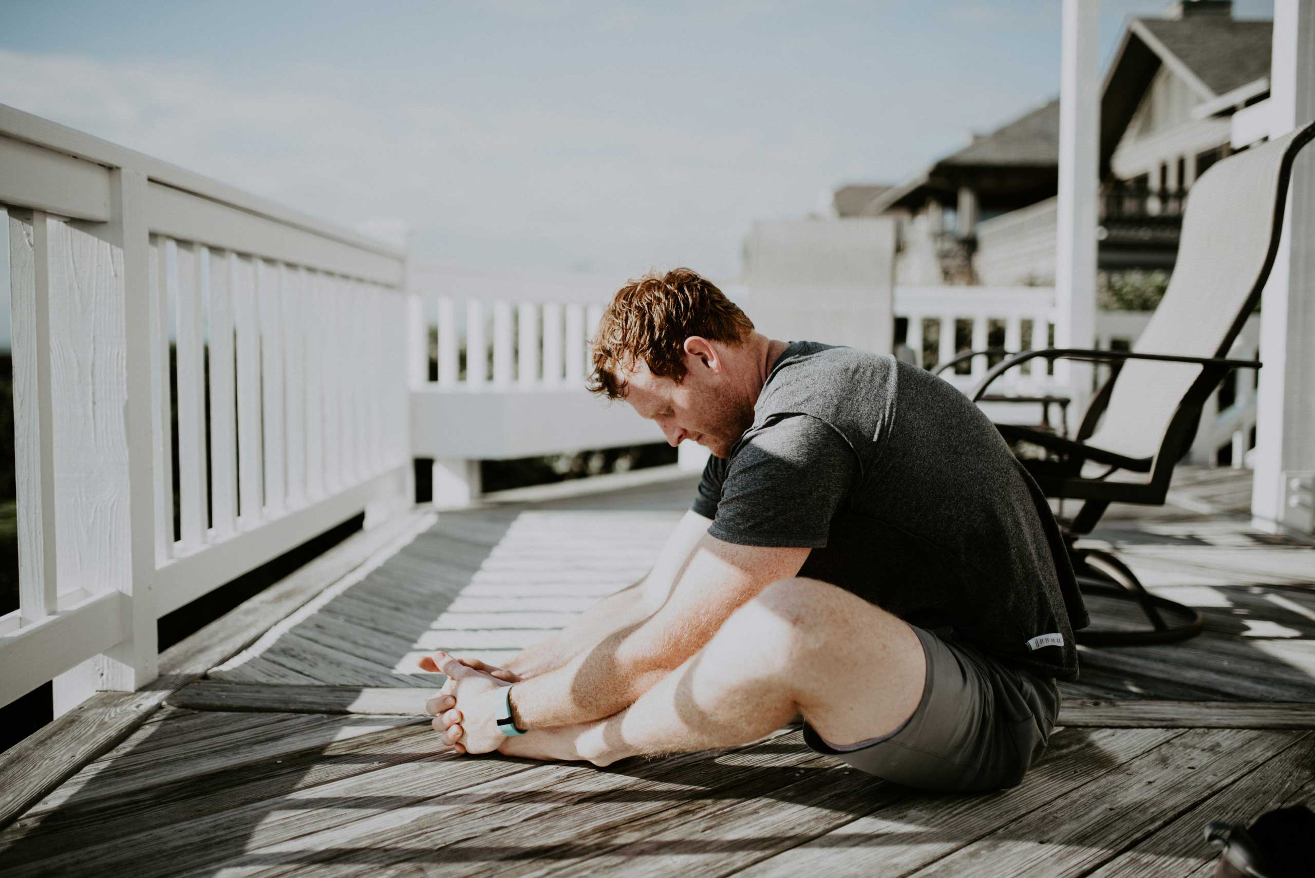 Man stretching