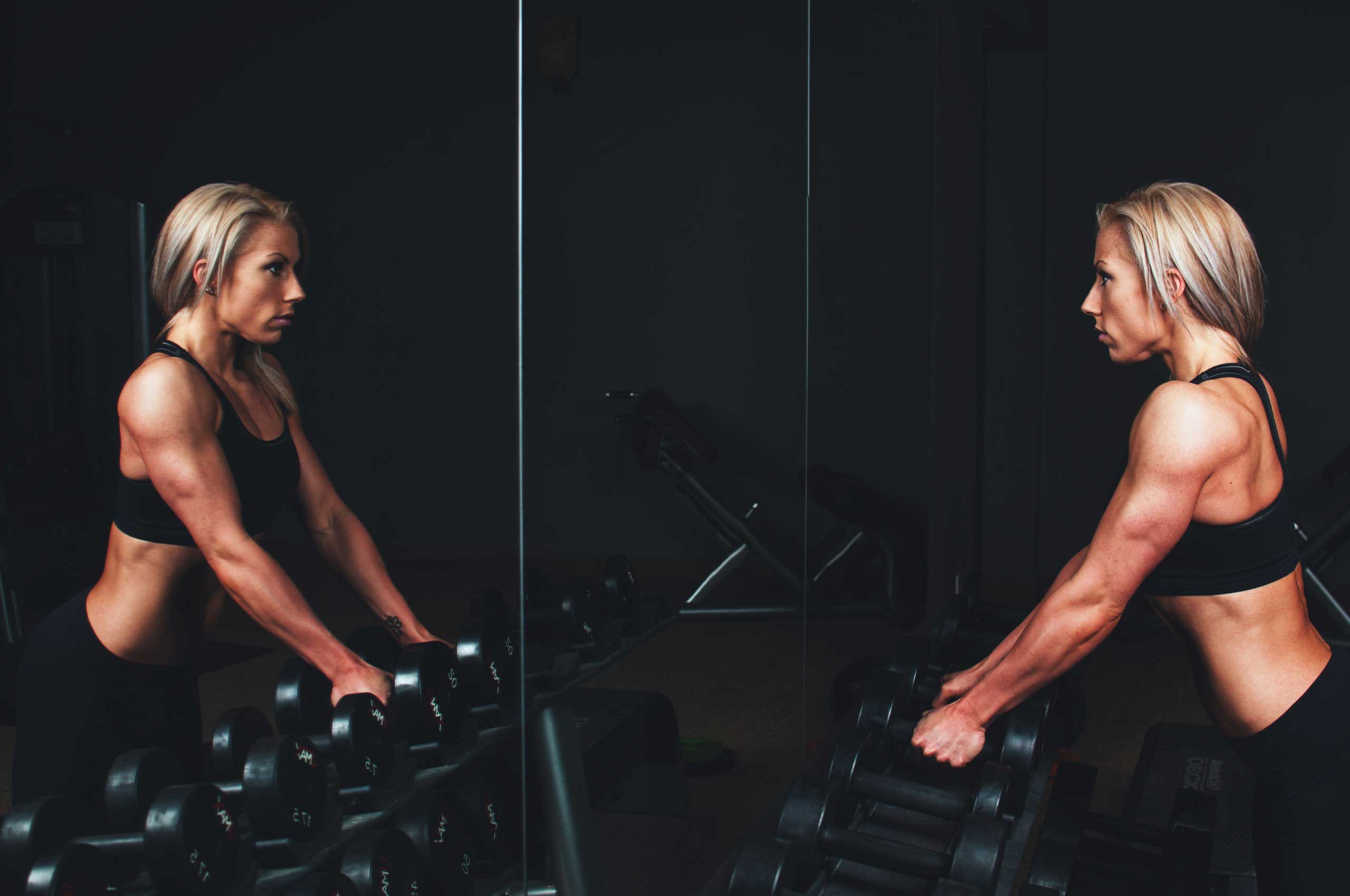 Woman lifting weights