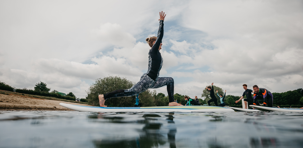 Woman stretching