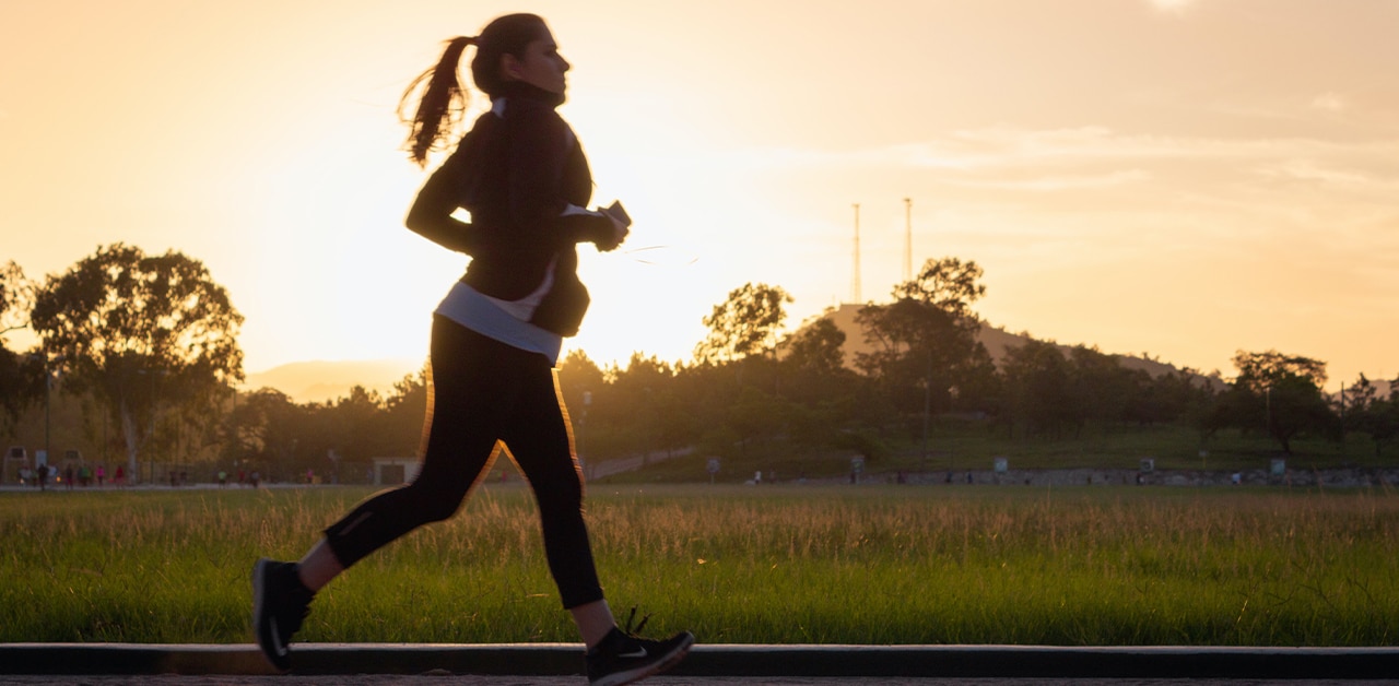 Woman running at parkrun